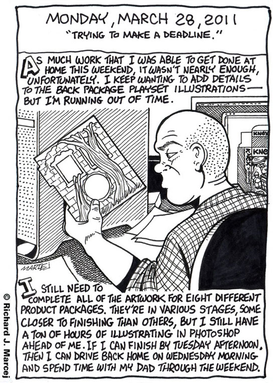 Daily Comic Journal: March 28, 2011: “Trying To Make A Deadline.”