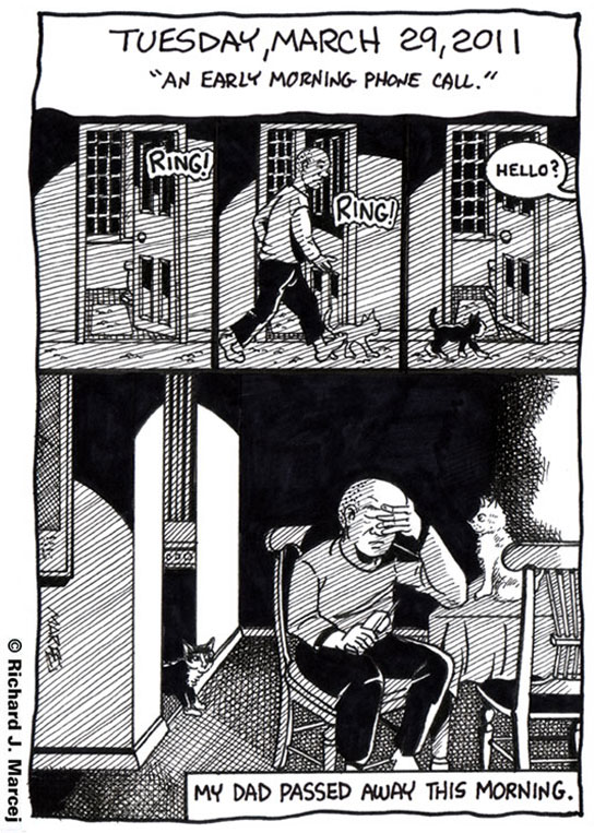 Daily Comic Journal: March 29, 2011: “An Early Morning Phone Call.”