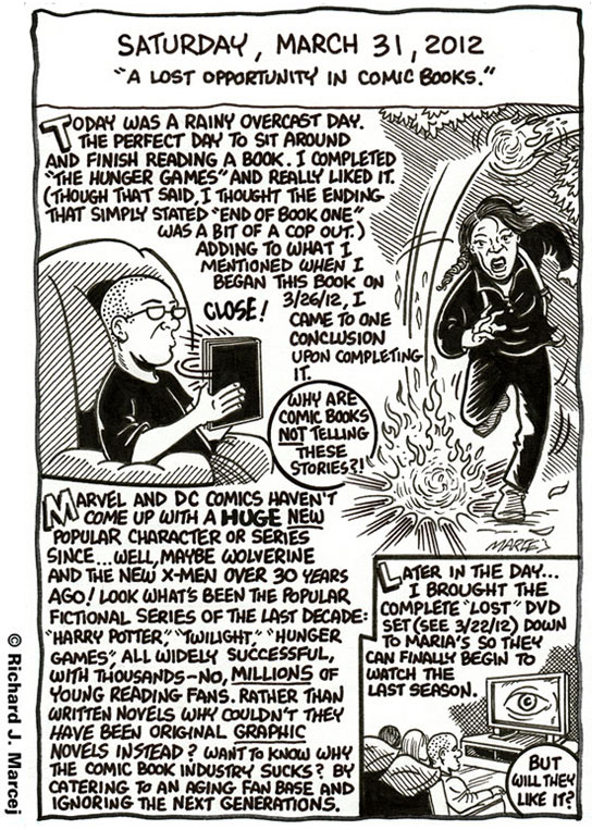 Daily Comic Journal: March 31, 2012: “A Lost Opportunity In Comic Books.”
