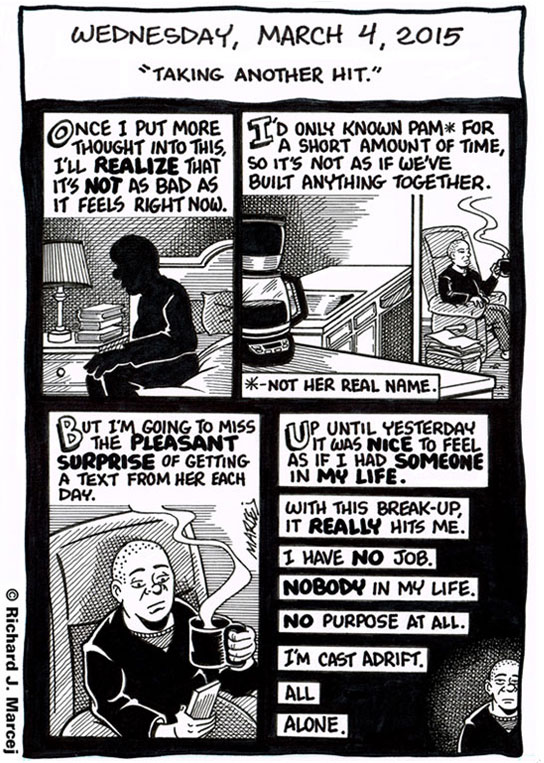 Daily Comic Journal: March 4, 2015: “Taking Another Hit.”