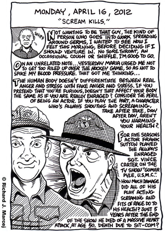 Daily Comic Journal: April 16, 2012: “Scream Kills.”