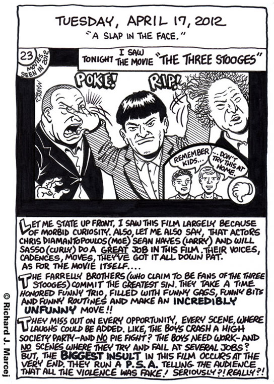 Daily Comic Journal: April 17, 2012: “A Slap In The Face.”