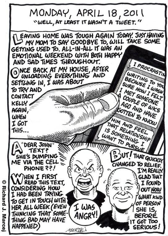 Daily Comic Journal: April 18, 2011: “Well, At Least It Wasn’t A Tweet.”