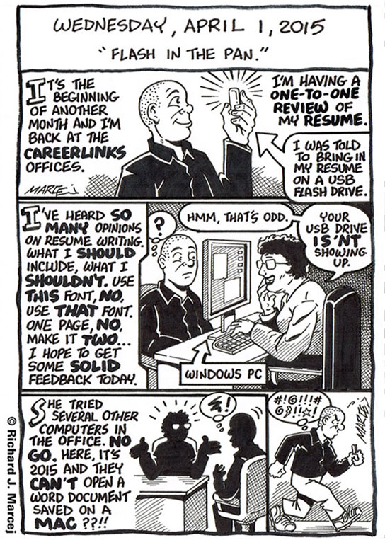 Daily Comic Journal: April 1, 2015: “Flash In The Pan.”