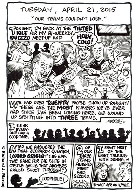 Daily Comic Journal: April 21, 2015: “Our Teams Couldn’t Lose.”