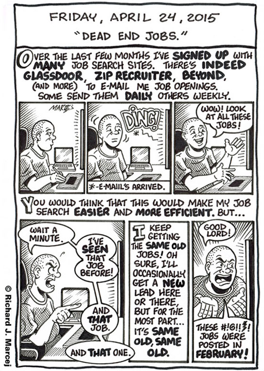 Daily Comic Journal: April 24, 2015: “Dead End Jobs.”