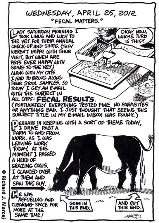 Daily Comic Journal: April 25, 2012: “Fecal Matters.”