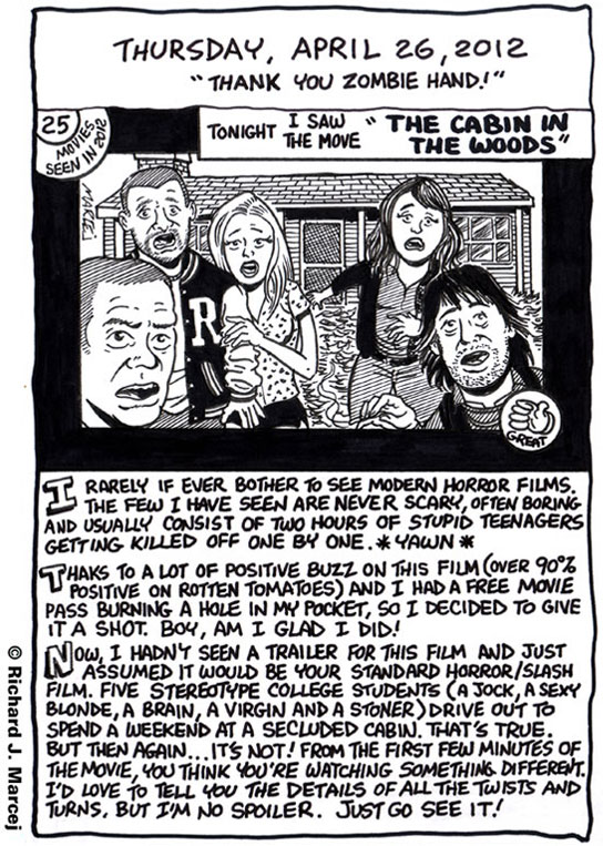 Daily Comic Journal: April 26, 2012: “Thank You Zombie Hand!”