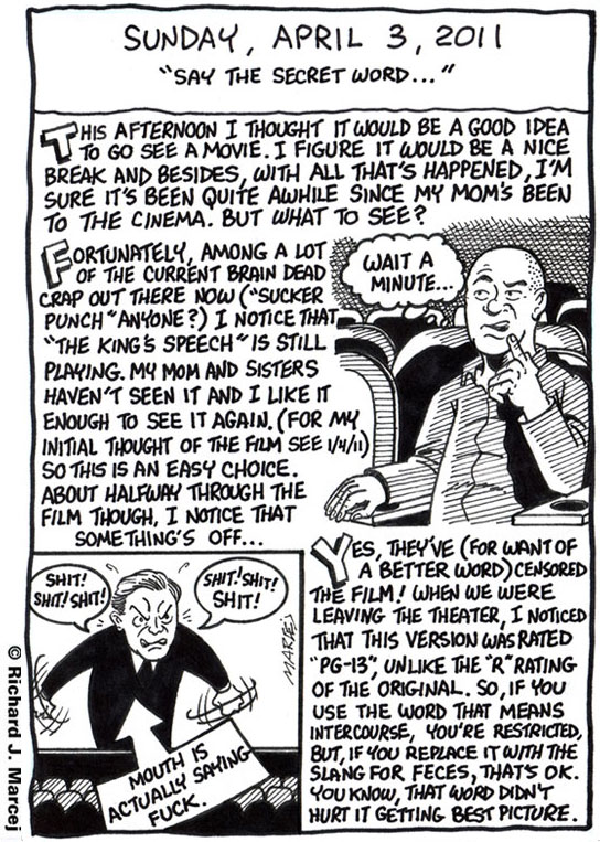 Daily Comic Journal: April 3, 2011: “Say The Secret Word…”