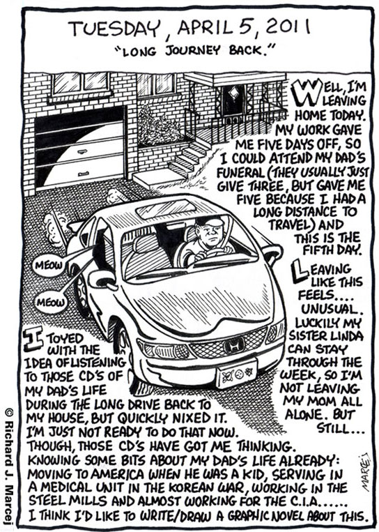 Daily Comic Journal: April 5, 2011: “Long Journey Back.”