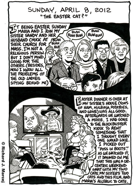 Daily Comic Journal: April 8, 2012: “The Easter Cat?”
