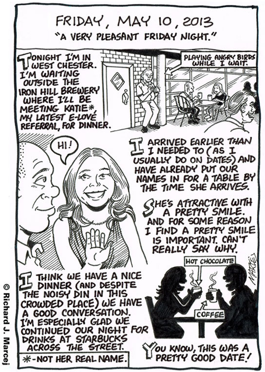 Daily Comic Journal: May 10, 2013: “A Very Pleasant Friday Night.”