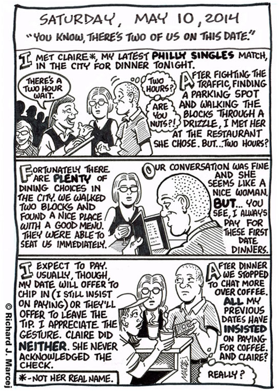 Daily Comic Journal: May 10, 2014: “You Know, There’s Two Of Us On This Date.”