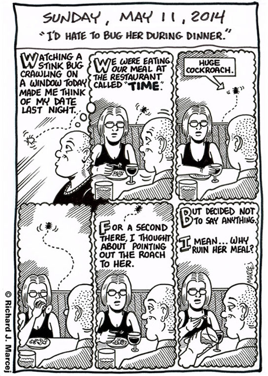 Daily Comic Journal: May 11, 2014: “I’d Hate To Bug Her During Dinner.”