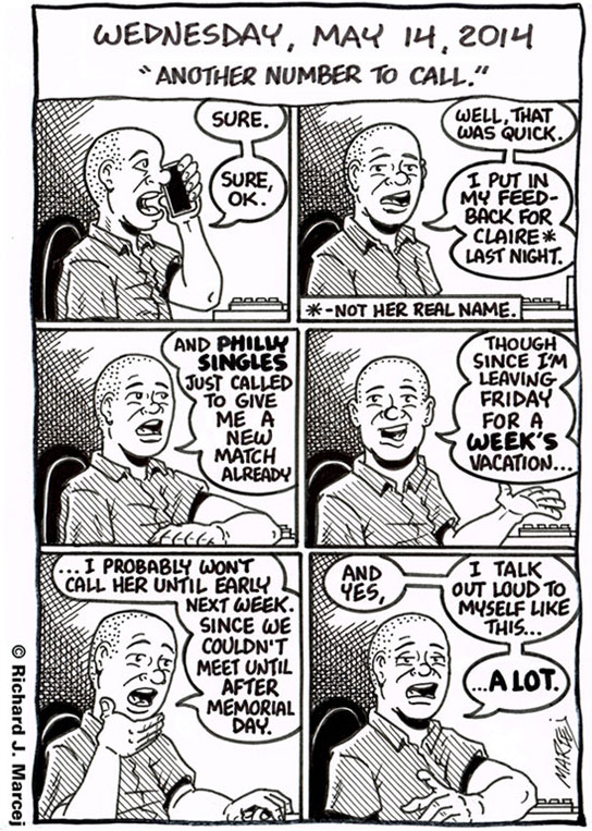 Daily Comic Journal: May 14, 2014: “Another Number To Call.”