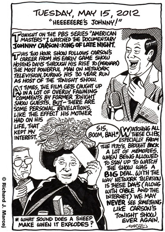 Daily Comic Journal: May 15, 2012: “Heeeeeere’s Johnny!”