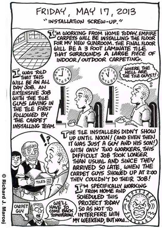 Daily Comic Journal: May 17, 2013: “Installation Screw-up.”