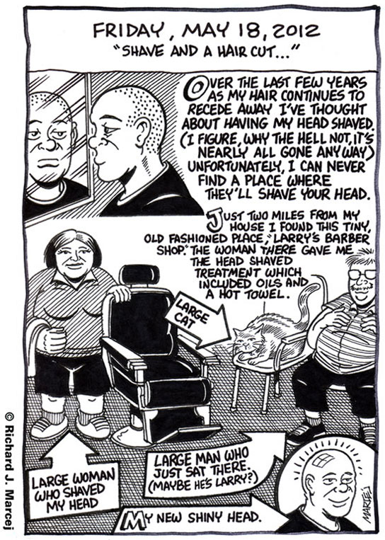 Daily Comic Journal: May 18, 2012: “Shave And A Haircut…”
