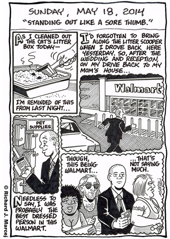 Daily Comic Journal: May 18, 2014: “Standing Out Like A Sore Thumb.”