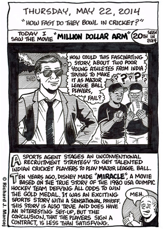 Daily Comic Journal: May 22, 2014: “How Fast Do They Bowl In Cricket?”