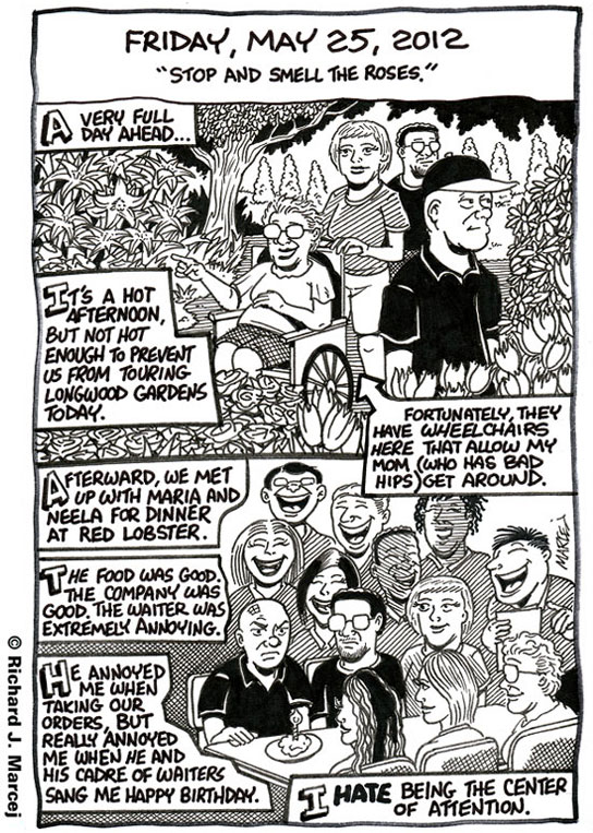 Daily Comic Journal: May 25, 2012: “Stop And Smell The Roses.”
