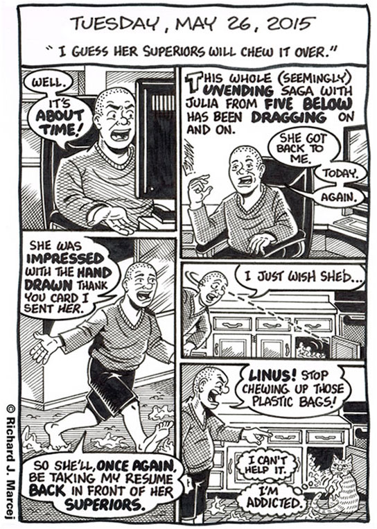 Daily Comic Journal: May 26, 2015: “I Guess Her Superiors Will Chew It Over.”
