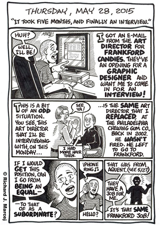 Daily Comic Journal: May 28, 2015: “It Took Five Months, And Finally An Interview.”