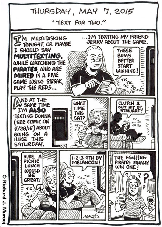 Daily Comic Journal: May 7, 2015: “Text For Two.”