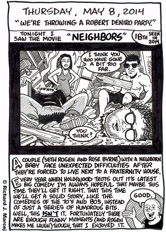 Daily Comic Journal: May 8, 2014: “We’re Throwing A Robert DeNiro Party.”