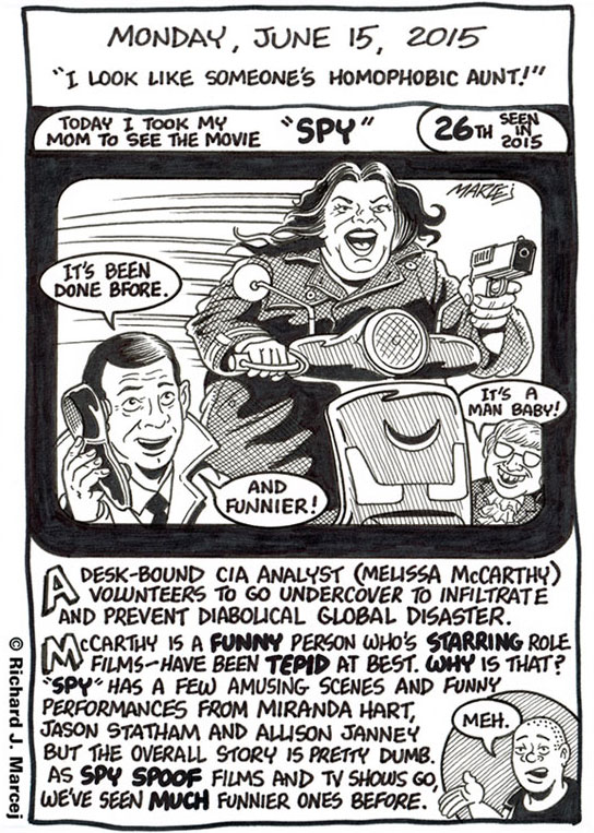 Daily Comic Journal: June 15, 2015: “I Look Like Someone’s Homophobic Aunt!”