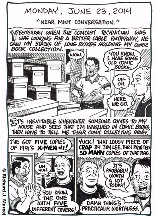 Daily Comic Journal: June 23, 2014: “Near Mint Conversation.”