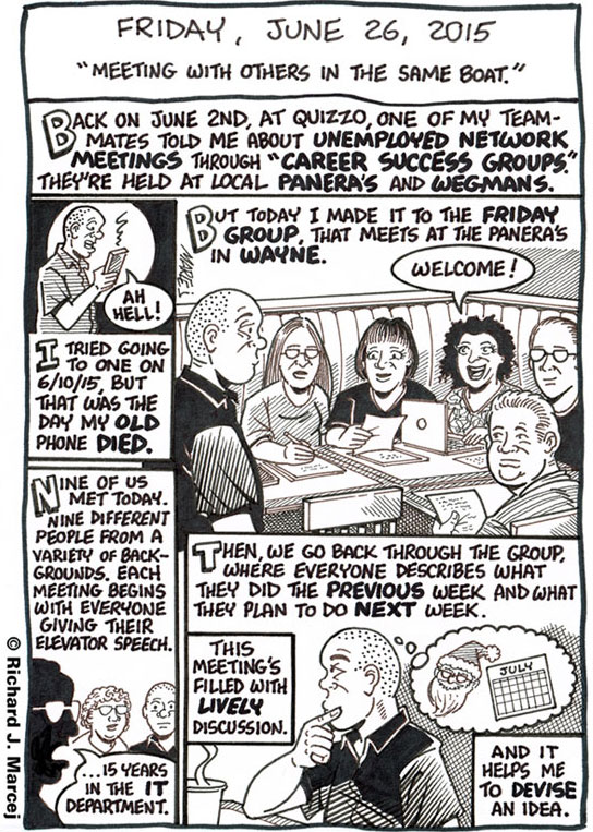 Daily Comic Journal: June 26, 2015: “Meeting With Others In The Same Boat.”