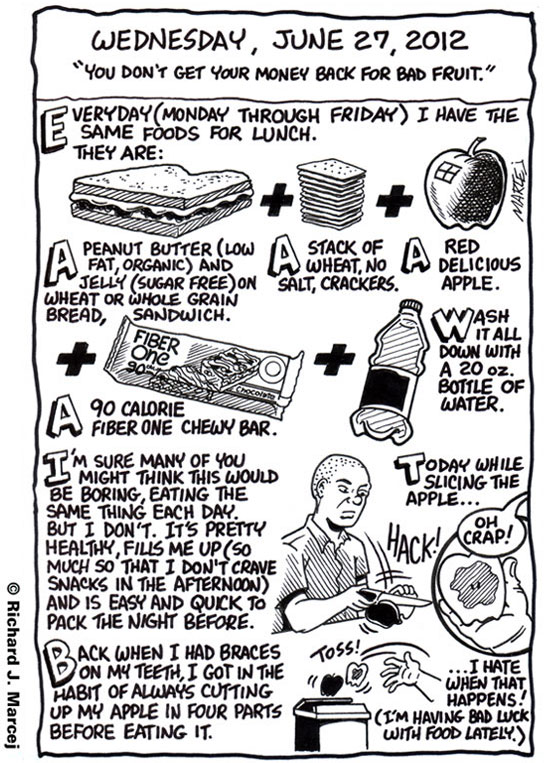 Daily Comic Journal: June 27, 2012: “You Don’t Get Your Money Back For Bad Fruit.”
