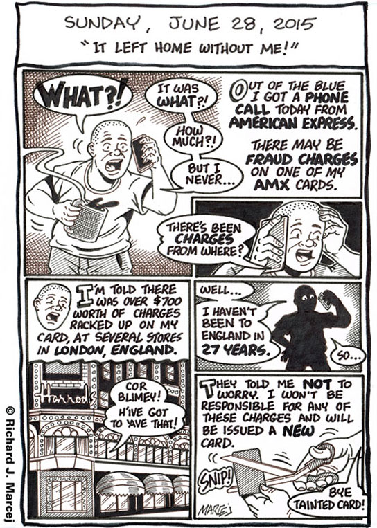 Daily Comic Journal: June 28, 2015: “It Left Home Without Me!”