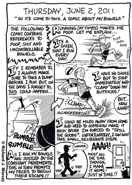 Daily Comic Journal: June 2, 2011: “So It’s Come To This. A Comic About My Bowels.”