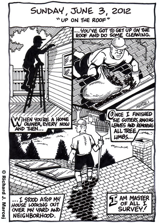 Daily Comic Journal: June 3, 2012: “Up On The Roof.”
