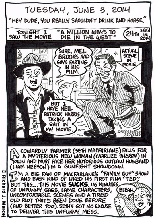 Daily Comic Journal: June 3, 2014: “Hey Dude, You Really Shouldn’t Drink And Horse.”