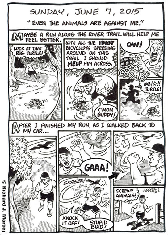Daily Comic Journal: June 7, 2015: “Even The Animals Are Against Me.”