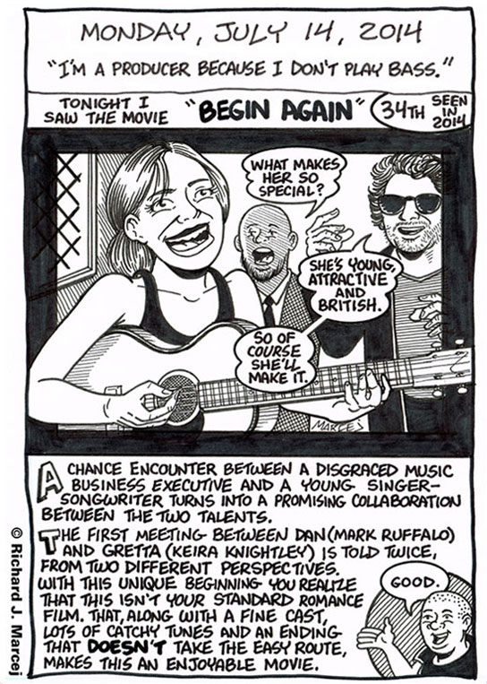 Daily Comic Journal: July 14, 2014: “I’m A Producer Because I Don’t Play Bass.”