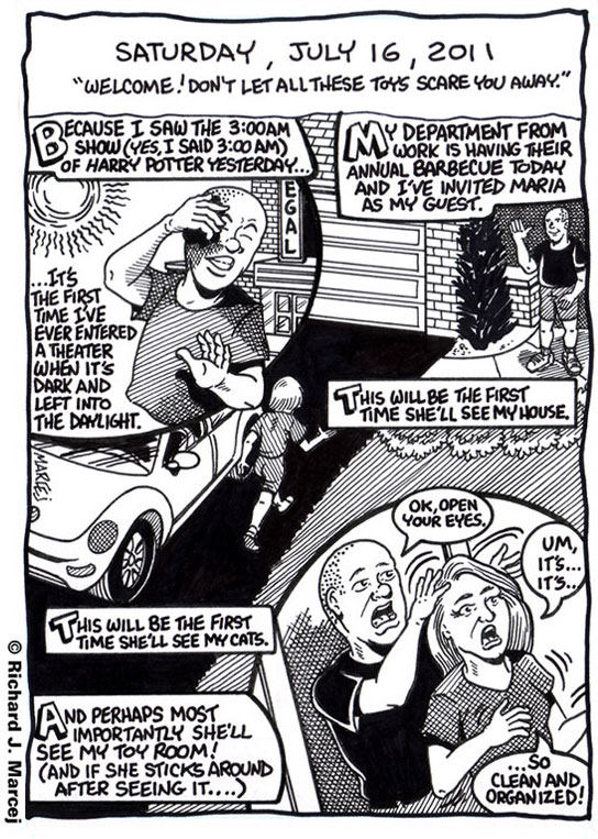 Daily Comic Journal: July 16, 2011: “Welcome! Don’t Let All These Toys Scare You Away.”
