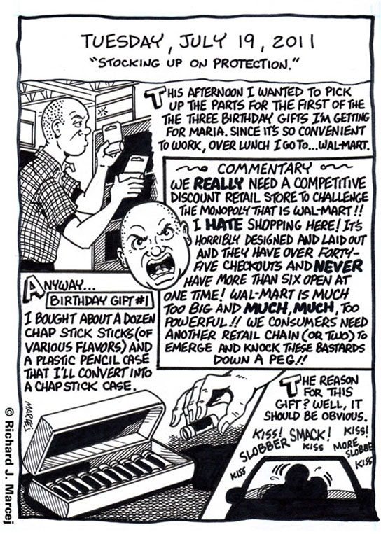 Daily Comic Journal: July 19, 2011: “Stocking Up On Protection.”