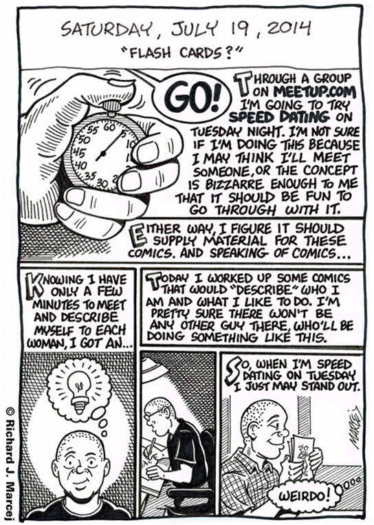 Daily Comic Journal: July 19, 2014: “Flash Cards?”