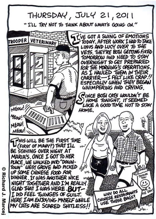 Daily Comic Journal: July 21, 2011: “I’ll Try Not To Think About What’s Going On.”
