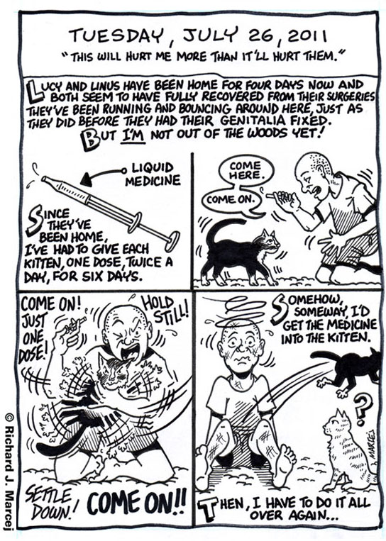 Daily Comic Journal: July 26, 2011: “This Will Hurt Me More Than It’ll Hurt Them.”