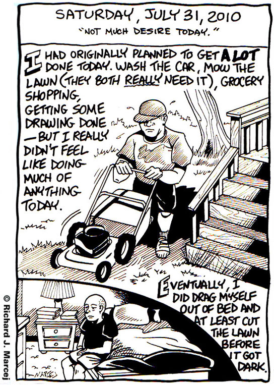 Daily Comic Journal: July 31, 2010: “Not Much Desire Today.”