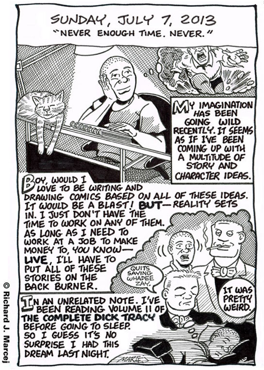 Daily Comic Journal: July 7, 2013: “Never Enough Time. Never.”