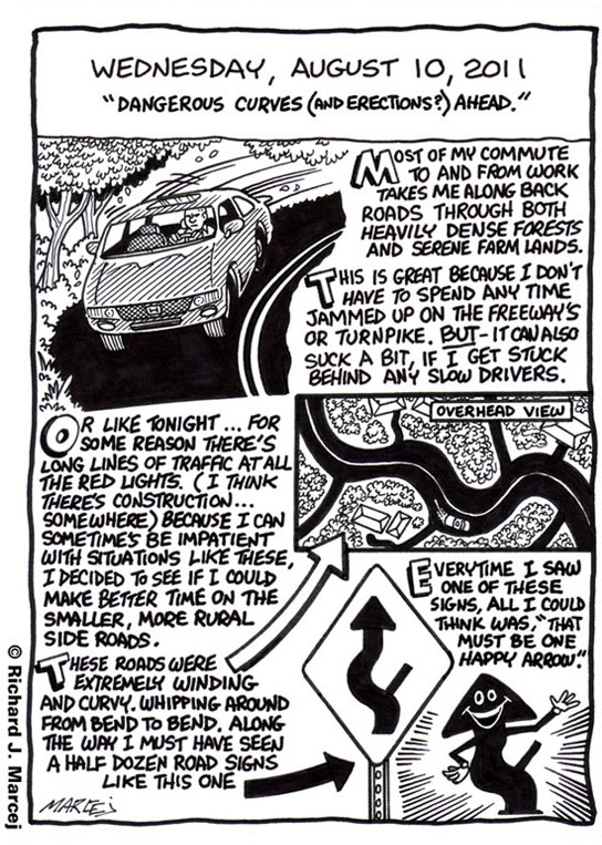 Daily Comic Journal: August 10, 2011: “Dangerous Curves (And Erections?) Ahead.”