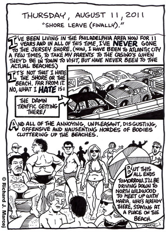 Daily Comic Journal: August 11, 2011: “Shore Leave (Finally).”