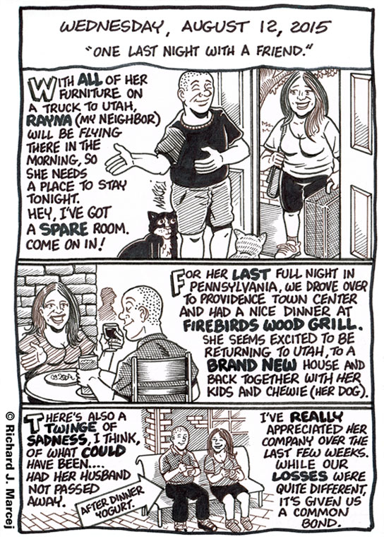Daily Comic Journal: August 12, 2015: “One Last Night With A Friend.”