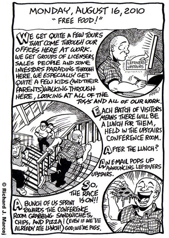 Daily Comic Journal: August 16, 2010: “Free Food!”